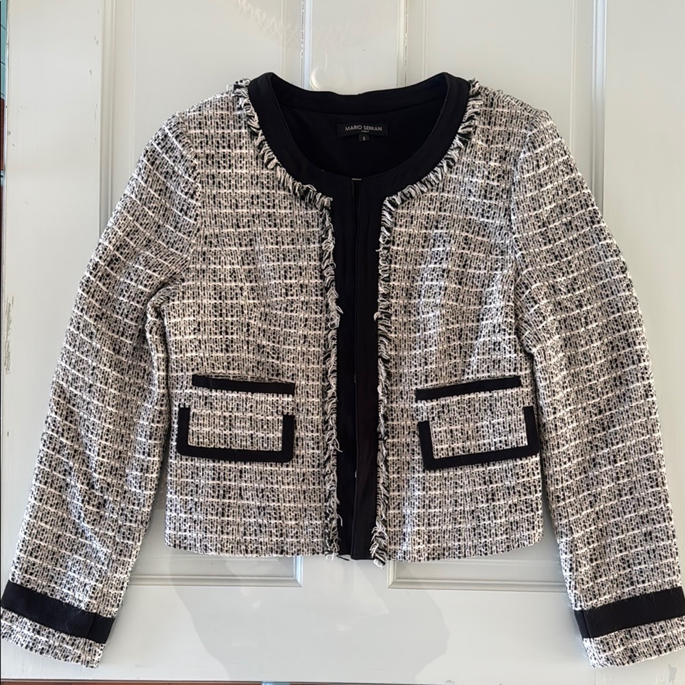 MARIO SERRANI ITALY Women's Tweed-Inspired Fabric Blazer